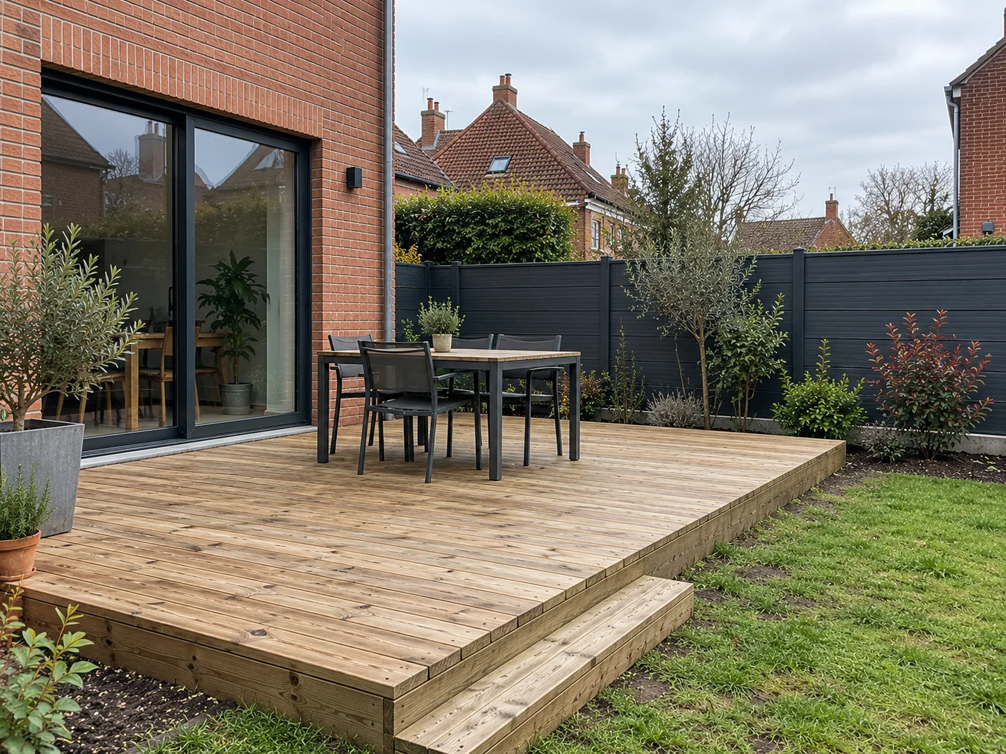 Une nouvelle terrasse pour profiter du jardin